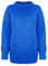 Generation Fashion New Ladies Women Aran Knit Long Sleeve Crew Neck Knitted Cable Jumper Sweater Pullover Top 8-30 (Royal Blue, SM)