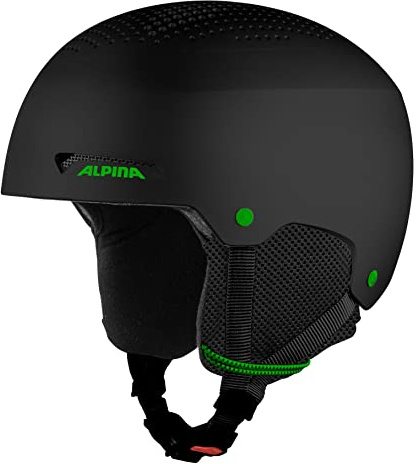 Alpina Schlägerhelm, Erwachsene, Unisex, Schwarz matt (Mehrfarbig), Größe 58-62