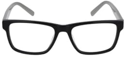 FILA Quadratisch Cellulose acetate Brillen in Black Super Black für Herren, Brille mit Sehstärke, optional mit Sonnenbrillen tönung oder Blaulichtfilter (Modell VFI219)
