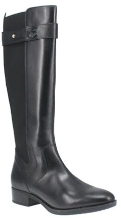 Geox D Felicity, Stivali Alti al Ginocchio Donna, Nero, 40 EU