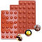 3 Piezas Molde Silicona Bombones, Molde para Bombones Semiesfera Mini, Moldes de Silicona Reposteria Bombones, Molde Bombones Silicona para Hacer Pasteles Mousse de Cúpula Gelatina Budín Muffins