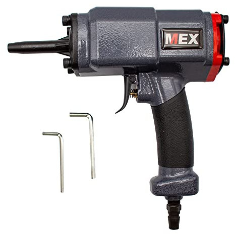Jieotwice Pistola Sparachiodi Pneumatica Levachiodi Elettrica, Levachiodi Pneumatico, Perforatrice Pneumatica, Levachiodi, Impugnatura Antiscivolo Professionale NP50 0,4-0,7Mpa(Set 3)