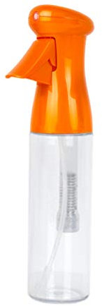 barenx Continuous Hair Water Sprayer, Fine Mister Spray Bottle for Hairstyling, Cleaning, Gardening, Misting & Skin Care, 250ml - Orange