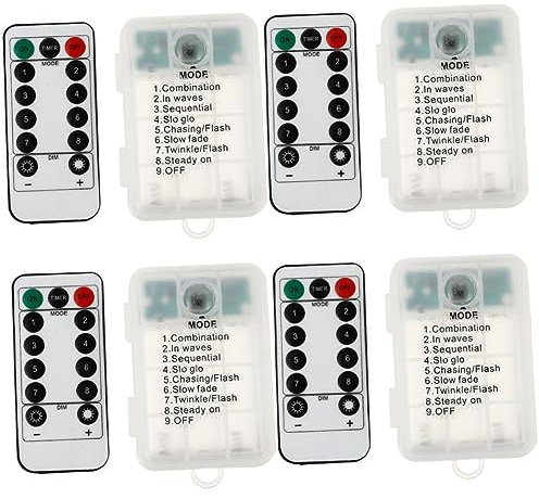 Angoily 4sets USB Lights Indoor Battery Multi-Mode String Lights Battery Box Loft Powered