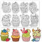 GLOBLELAND Cupcake Clear Stamps Cupcake Dekorative Clear Stamps Silikonstempel Für Kartenherstellung Und Fotoalbum Dekoration Und DIY Scrapbooking