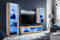 Komodee, Ensembles de Meubles Tivoli Medio, Blanc Wotan, Largeur 250cm x Hauteur 159cm x Profondeur 35cm, LED Bleues, pour Salon, Chambre