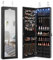 COSTWAY 5 LED Lights Jewelry Cabinet, Door Hanging/Wall Mounted Jewelry Armoire with Full Length Mirror, Lockable Dressing Cosmetics Jewellery Storage Organiser Unit Gift (Black)