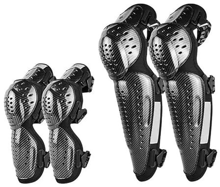 AD-BCrbgen Motorrad Knie Ellenbogen Pad Motorrad Kneepad Einstellbare Motocross Schutz Rüstung for Racing Radfahren Straße Schutz Zubehör