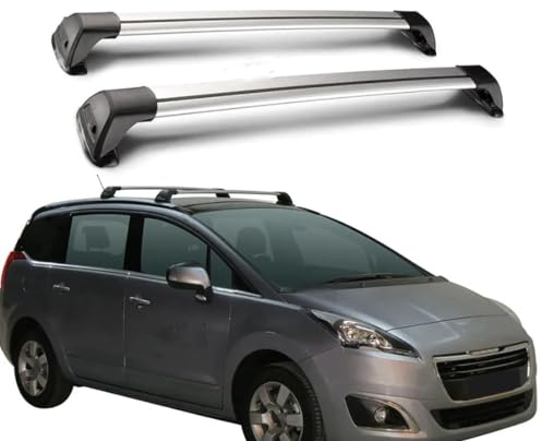 ELEDVB Barres de Toit de Voiture pour Peugeot 5008 2009 2010 2011 2012 2013 2014-2017, Barres de Toit Railing Porte-Bagages de Voiture, Barres de Toit de Voiture Barres transversales de Toit
