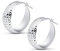Amberta Damen 925 Sterling Silber Dicke Ohrringe: Silber Gehämmerte Ohrringe 25 mm