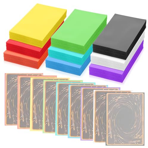 9 x 50 Mat Card Sleeves, 450 Stück Kartenhüllen, 66 x 91mm Karten Sleeves, Kartenfolien Kartenhüllen Sleeves, Rückseite Matt Gefrostet für Sammelkarten wie Magic, MTG(9 Farben)