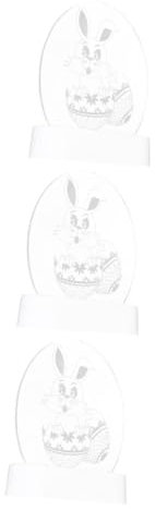 Gadpiparty 3 Sätze 3D-Ornamentlichter Nachttischlampe geführter Kindergartenabend nachtlichter für kinderzimmer kinderzimmerlampe Dekor Wohnkultur osterlichtverzierung Lampenornament LED Eier