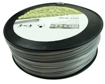 pokm toolsmarket - 3.0mm / 100m Mähfaden mit Draht verstärkt, Trimmerfaden Rasentrimmer Faden, 5-kant, Freischneider Faden, Stark Ersatzfaden für Fadenkopft, Unkrautschneider