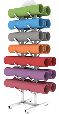 Aufbewahrungsregal für Yogamatten, großer Bodenständer für Yogamatten aus Metall, Handtuch- und Schaumstoffrollenhalter mit Rutschfester Unterlage, Aufbewahrungsregal für das Heim-Fitnessstudio, für