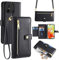 betterfon Hülle Kompatibel mit Xiaomi Redmi 12C | Leder Handyhülle Praktische Handykette Kartenfächer Brieftasche Umhängetasche Kompatibel für Redmi 12C | Schwarz