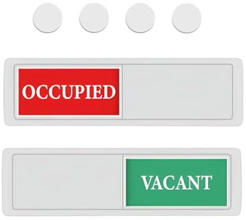 Occupied Vacant Sliding Door Sign, 1PC Privacy Door Indicator for Bathroom, Do Not Disturb Sign for Home Office Conference Room Toilet