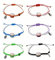 MQLSAERI 6 pcs Bracelet Chat Porte Bonheur Japonais Mignon Chat Bracelet en Perles en Céramique Bracelet Porte Bonheur Ajustable et ample avec texte de bénédiction - 6 couleurs