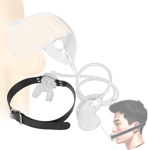 Hmxseu Silikon Urinal Piss Trichter Öffnen Mouth Gag mit Urin Katheter Penismanschette Ball Gag Mundknebel Fetisch Bondage-Set SM Erotik Sexspielzeug für Erwachsene Frauen Männer Paare