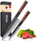 oFuun Ensemble de couteaux de cuisine 2PCS, Set de couteaux de chef, Couteaux Cuisine en Acier à Haute Teneur en Carbone VG10-20CM Couteau de Chef, 12,6CM Couteau Universel