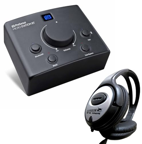 Presonus Micro Station BT Audio Monitor-Controller mit keepdrum Kopfhörer