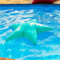 LIVEDECO - Pouf Piscine, Étoile de Mer Bleu Turquoise, Flottant Pool BiG52