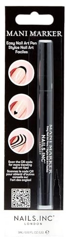 Nails Inc - MANI MARKER BLACK Nail Art Pen - Präziser Nageldesign-Stift in Schwarz - Vegan, Tierversuchsfrei & Einfach Anzuwenden - Ideal für DIY-Nail Art - Perfekte Maniküre