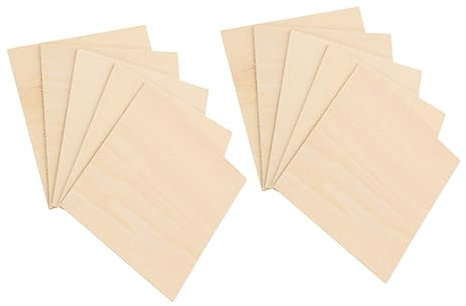 STOBOK 10 Piezas tablero de tilo suministros de bricolaje junta tableros rectangulares de escritura madera para manualidades tablero madera placas de madera tableros de madera