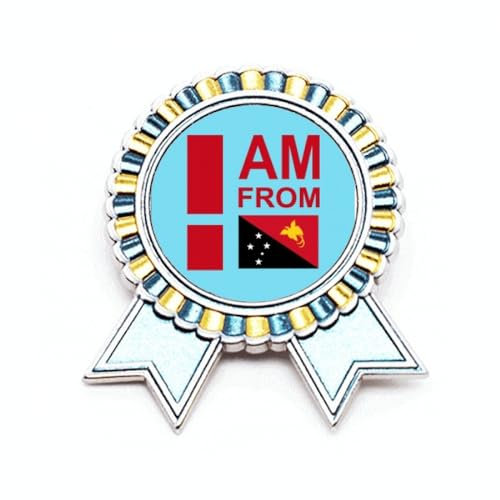 Broche « I Am From Papouasie-Nouvelle-Guinée », M, Métal