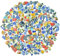 Yuvori Piastrelle a mosaico in porcellana irregolari geometriche astratte moderne da 0,5 kg, fatte a mano, per bagno, soggiorno, cucina, esterni (colore misto, piccolo)