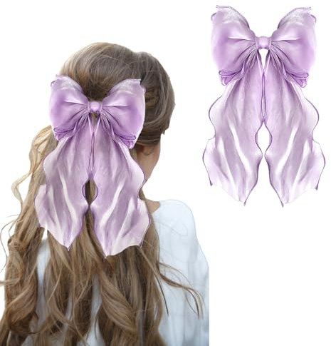 Hair Bow,Hair Bows for Women Hair Bows Princess Hair Barrette Clips Big Hair Bows Clips for Women Girls(purple)
