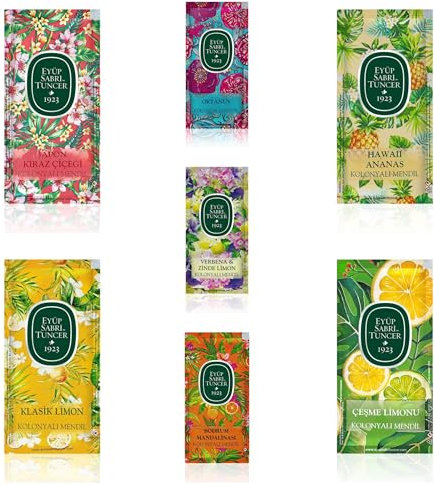 EYÜP SABRI TUNCER Eau de Colonial Taschentücher, MIX 70 stück (Kleine Größe 5X10 cm)