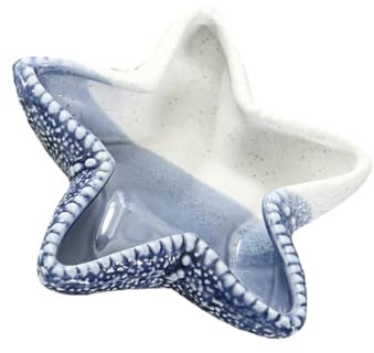 LRXIYODE Bandeja De Almacenamiento De Mar Plato De Cerámica Para Joyería Creativa Forma De Bandeja Cerámica Para Guardar Joyas Decoración De Hogar