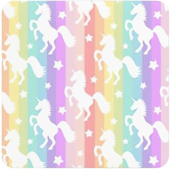 Dekorative Kühlschrankmagnete mit Einhörnern auf bunten Streifen für Spind, niedliche Magnete für Kühlschrank, Küchen-Whiteboard