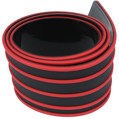 Gatuida Baguette de Protection de Caoutchouc Noir et Rouge Protection Antichoc pour Voitures SUV et Camion avec Bande Adhésive Design Élégant et Installation Facile