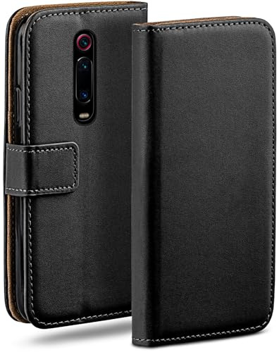 moex für Xiaomi Mi 9T / Mi 9T Pro Hülle mit Kartenfach, Handyhülle klappbar 360 Grad Schutzhülle, PU Leder Handytasche Xiaomi Mi 9T / Mi 9T Pro Klapphülle Flip Case, Schwarz