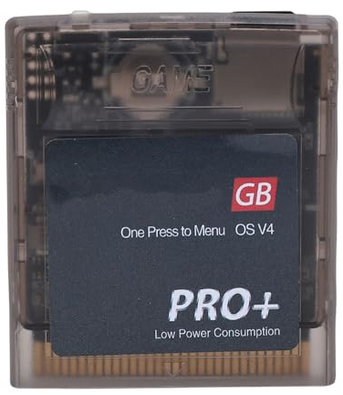 Plyisty GB GBA SP 1000-in-1-Spielkassette für Gameboy Color Advance SP Light Pocket Super Gameboy 4G TF-Karte, Energiesparende Retro-Spiele (Grau Transparent)