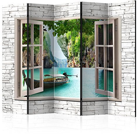 RAUMTEILER/PARAVENT B&D XXL - Fensterblick Fenster, 225x172 cm, 5-teilig