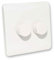 Lowenergie LED Dimmer Switch Light Switch for Dimmable Low Load Lighting Faceplate 3W to 250W 240V (Double, White Plastic)