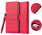 VA Case Compatible For iPhone 6S, 6 Leather Flip Folio Book Kickstand Card Holder Wallet Cover Full Protection for iPhone Phone (Red)