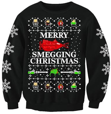 Red Dwarf Inspired Adults Novelty TV Science Fiction Christmas Jumper Sweatshirt