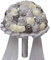 ACYOUNG Handgemachte Brosche Brautstrauß Braut Satin Rosen Blumen 10 Strass Perlen Blumensträusse Hochzeit Strauß Künstliche Blumenstrauß künstlicher Rosenstrauß Dekoration (Grau)