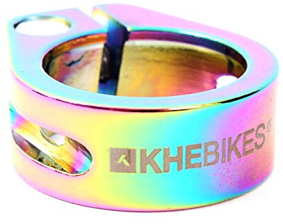 KHEbikes BMX Sattelklemme 28,6mm 7005 Aluminium OIL SLICK 28g Laserlogo