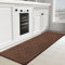 Color G Alfombra Cocina 43.5 x 150 cm, Alfombra Cocina Lavable Antideslizante, Alfombra de Cocina Absorbente y Duradero para Cocina, Comedor, Lavadero (Marrón)
