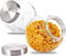 WUWEOT 2 Pack Glass Candy Jar, 2.2L Cookie Jar with Lid Clear Candy Container, Kitchen Countertop Penny Canning Jars for Cookies, Snacks, Cakes, Food Safe, Wide mouth Opening