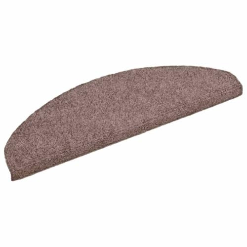 vidaXL Stufenmatten Selbstklebend 5 STK. 65x21x4 cm Hellbraun Halbrund Groß