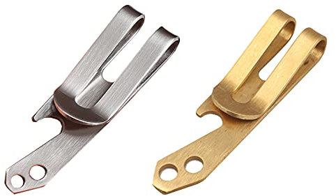 2 Piezas Pinzas Billetes de Acero Inoxidable, Abrebotellas de Acero Inoxidable, Pinzas para Billetes Multifunción, para Tarjetas de Visita, Postales, Carteras