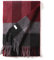 UKKO Kaschmirschal Winter Männer Karierte Wolle Kaschmirschals Für Frauen Langer Wollgeschäftsschal-Wine Red Plaid