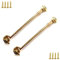 TERF® Lot de 2 crochets de porte de cabane en laiton poli robuste de 250 mm avec vis de fixation pour porte, porte, porte, fenêtre, placard, abri de jardin