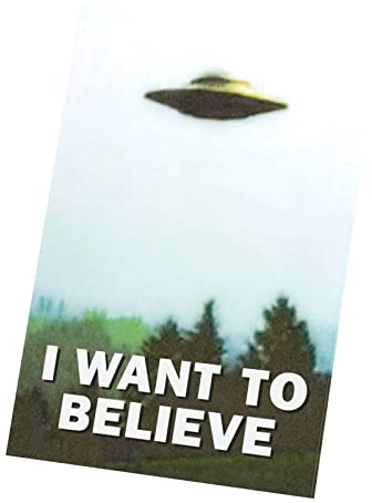 Fabulous Druck auf Leinwand Ich Möchte Glauben I Want To Believe (30 cm x 42 cm)