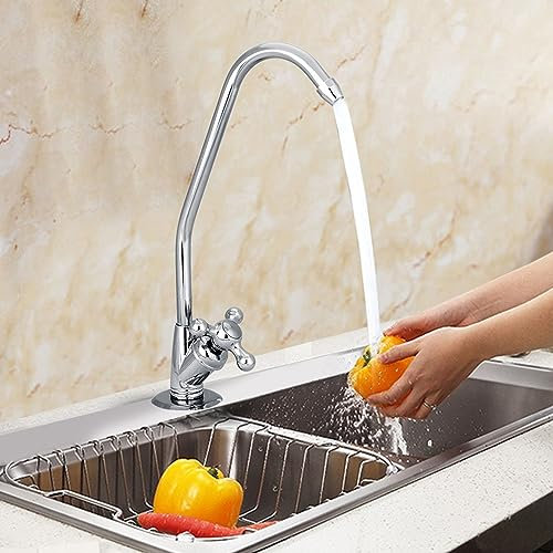 Natudeco Rubinetto da lavello Rubinetto del Filtro'Acquaa Cucina, Rubinetto del depuratore'Acqua Potabile Filtro'Acqua Potabile Ro ad osmosi inversa Cromato